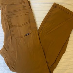 Prana Men's Zion Nylon Hiking Pants Size 33X 30L Slim Fit Brown